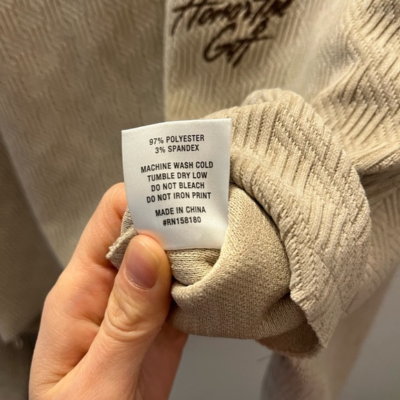 Rare Honor The Gift Women’s Sweatshirt & Sweatpants Set S Beige Tracksuit Luxury - Picture 7 of 13